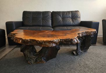 Solid wood coffee table