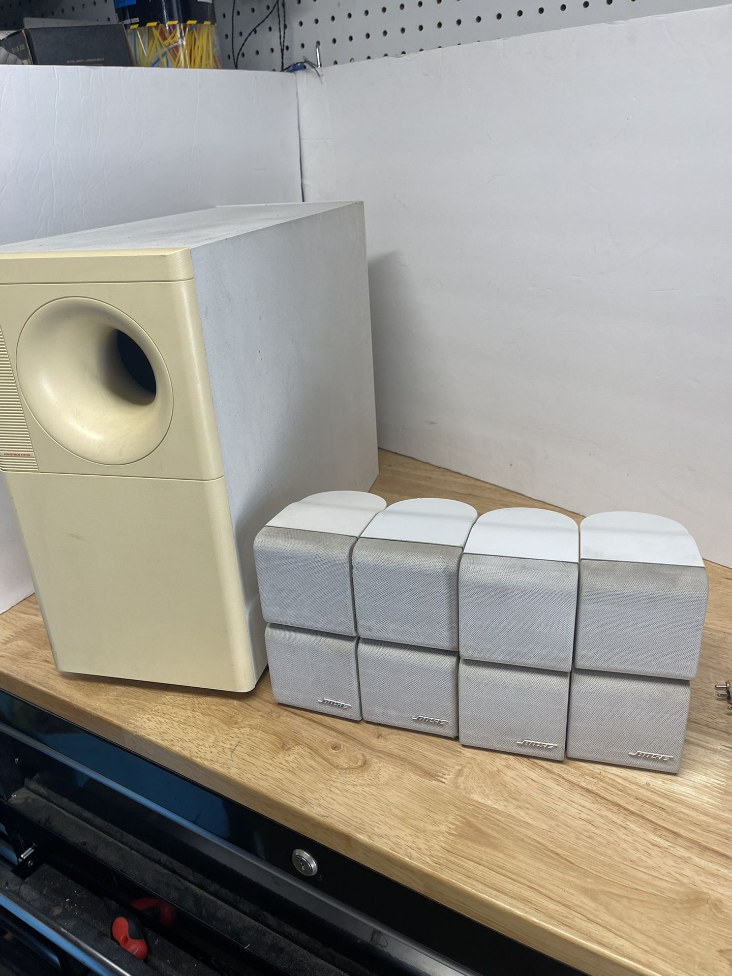Bose Subwoofer And 4 Surround Sound Speakers