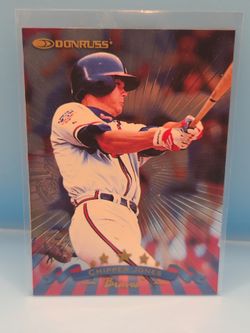1997 Donruss Collections Chipper Jones #21 Red White Blue Starburst