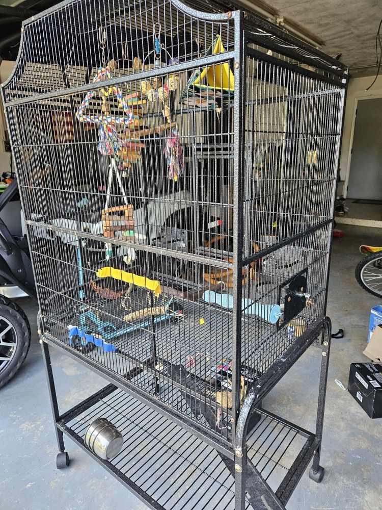 Stainless Steel Bird Cage In Perfect Condition Paid 450