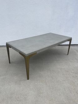 Concrete & Brass Coffee Table