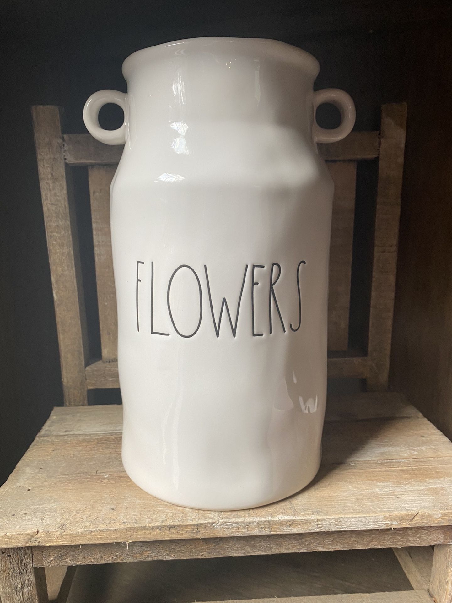Rae Dunn Flowers Vase