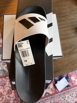 Adidas adiltette slides men’s size 18