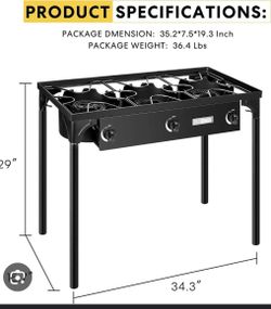 Brand new Outside 3 burner stove