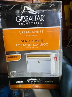 Gibraltar Mailsafe White Locking Mailbox - Brand New In Box