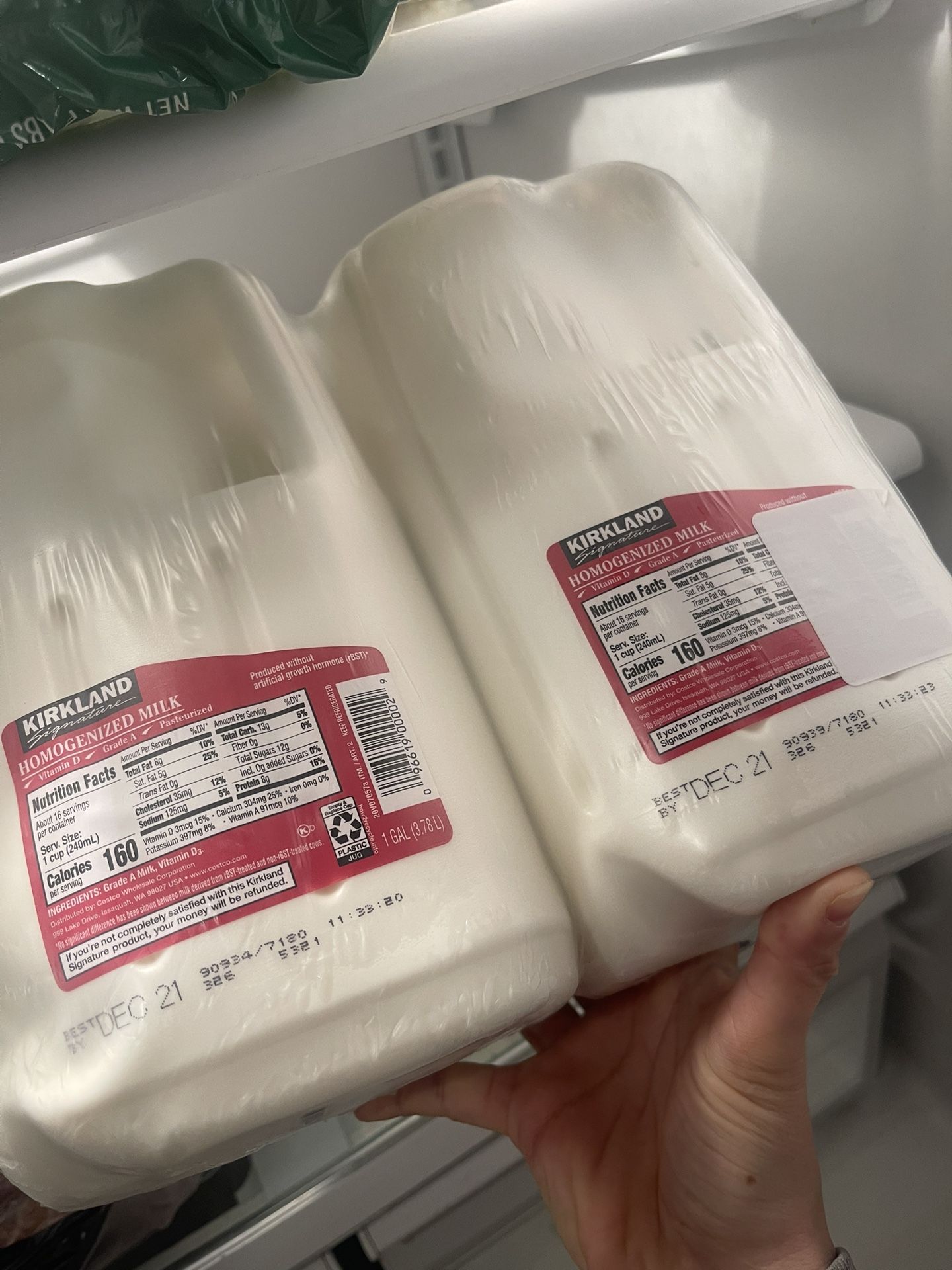 Unopened Costco Milk