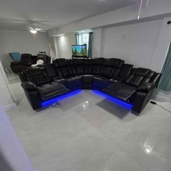 Recliner Sectional Sofa ⚜️ Sofá Seccional Reclinable 🚚[Fast-Delivery]💨