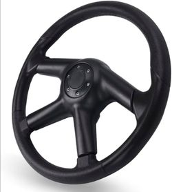 MOMO ALL BLACK UNIVERSAL STEERING WHEEL