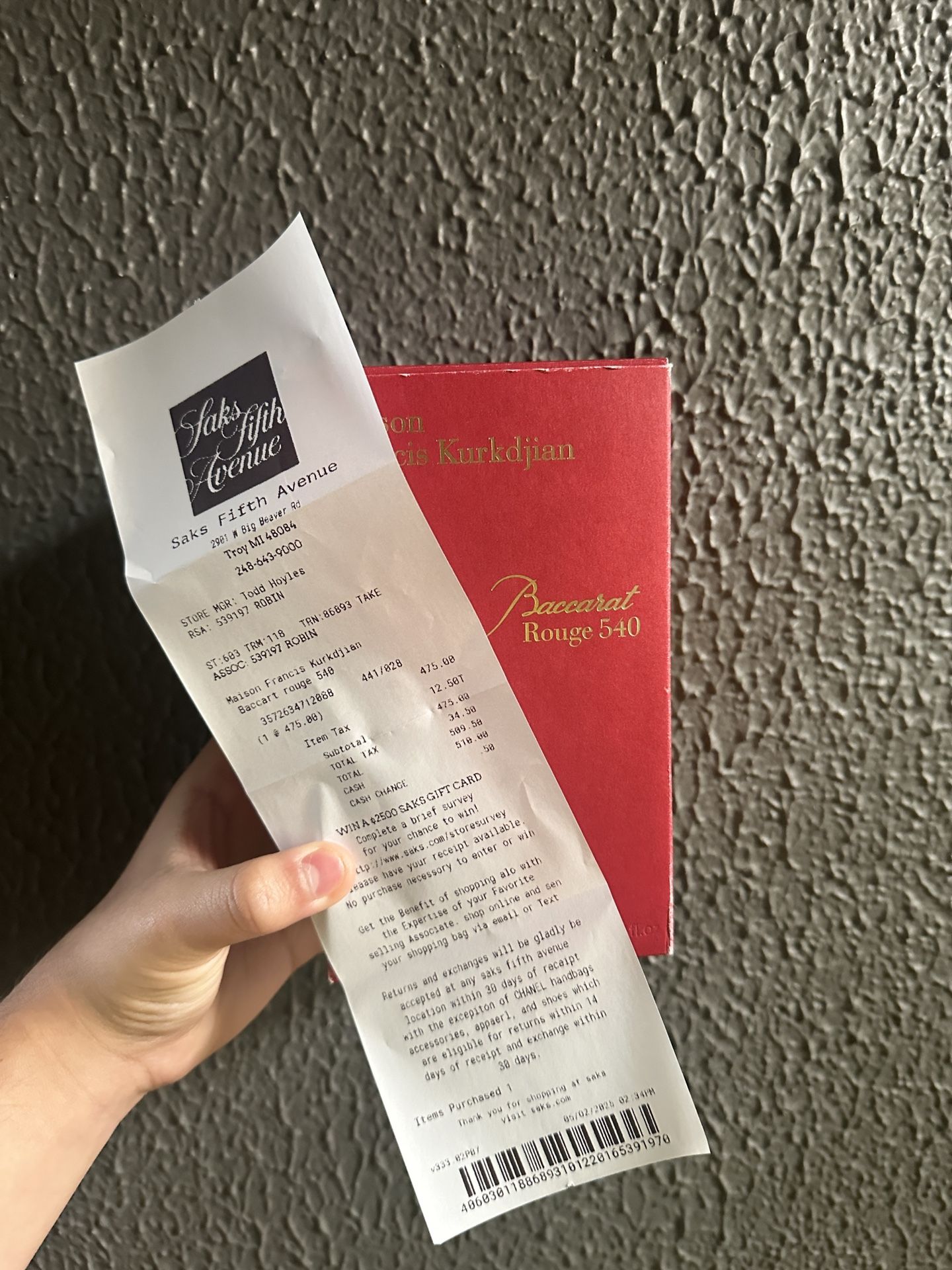 Baccarat Rouge 540 2.4oz