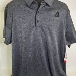 Reebok Ebony Heather Performance Polo Mens 2XL 