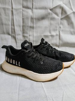 NoBull Women's Size 10 Black Lace-up Tennis Shoes 