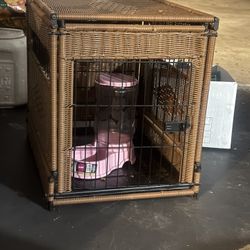 Small Wicker Dog Crate