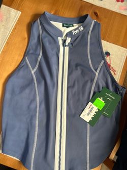 Fore All Sleeveless Golf Top with Zipper