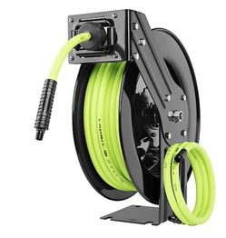 Flexzilla 3/8 in. x 50 ft. Open Face Retractable Air Hose Reel