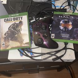 Xbox One With One Controller And Two Games