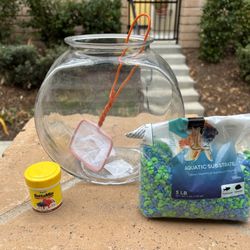 Fish Bowl And Accessories 