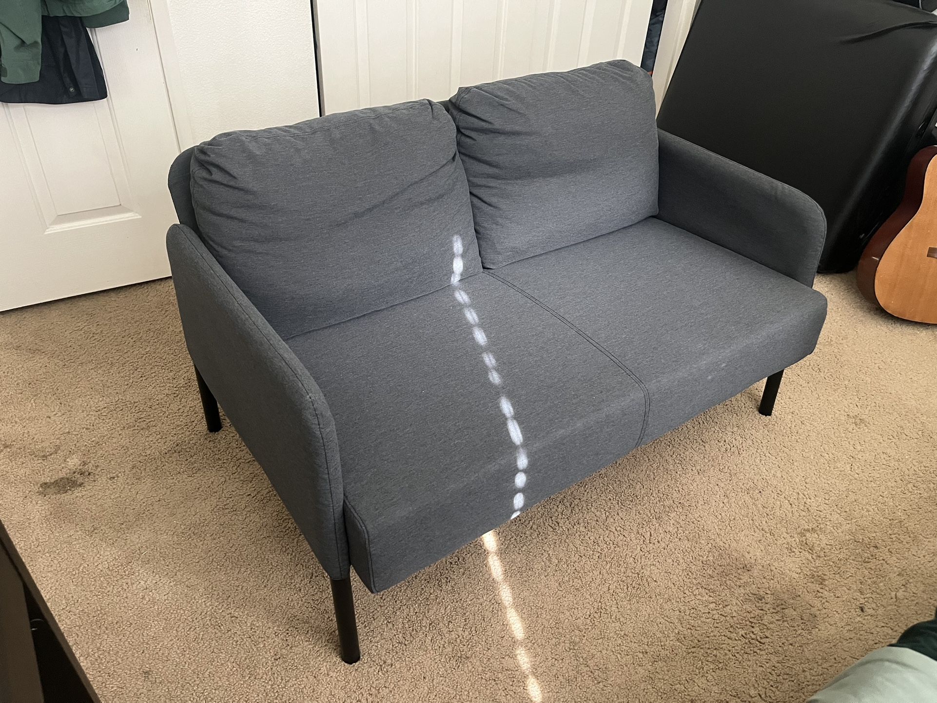 GLOSTAD Loveseat, Knisa dark gray Couch