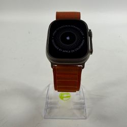 Unlocked Apple Watch Ultra 49MM Natural Titanium Orange Alpine Loop MQEX3LL/A