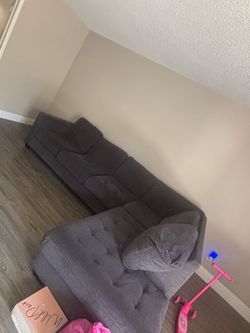 Gray sectional couch