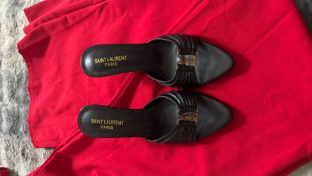 Saint Laurent  Babylone Mules in Smooth Leather