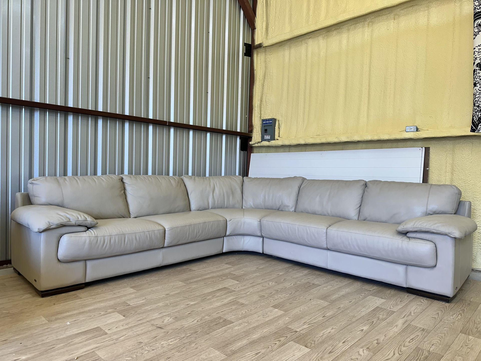 Natuzzi Top-Grain Leather Sectional