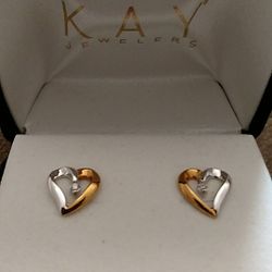 Small diamond 10K2 earrings Kay Jewelers