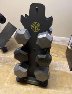 Gold's gym steel dumbbell rack sale