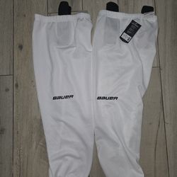 Bauer White Hockey Socks Sr S-M (New)