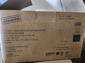 Set of 6  9watt LED  light bulb