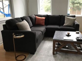 Dark Gray Lucina 2pc 94" by 95" Modern Sectional Sofa by Ashley HomeStores