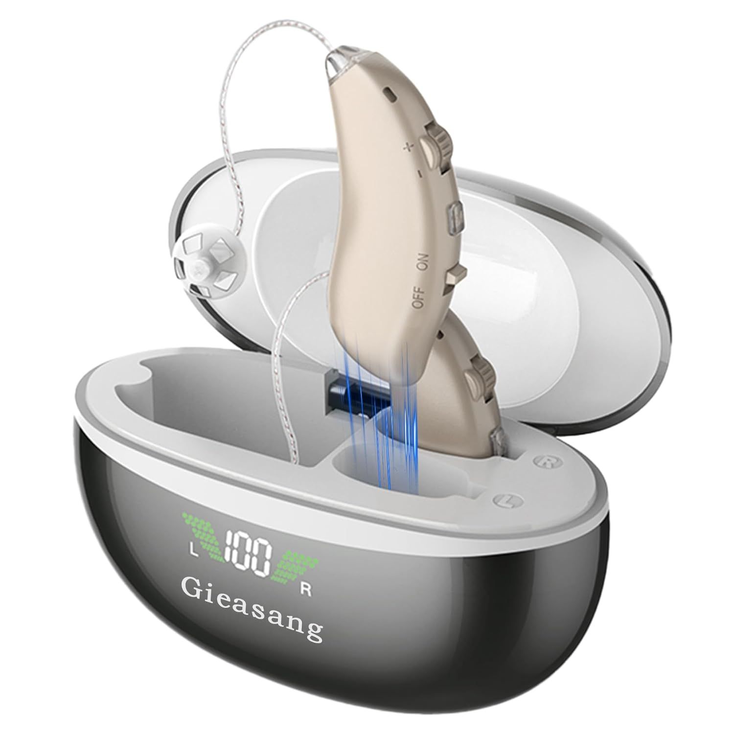 Hearing Aids, Latest 16-Channel Digital Hearing Aids for Seniors with Noise Cancelling and Volume Control, Rechargeable Hearing Aids for Hearing Loss