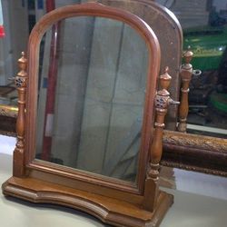 Antique Table Top Dresser Mirror 