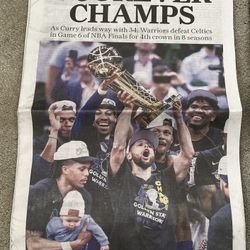 Golden State Warriors Championship Newspaper 