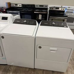 Whirlpool washer and dryer set electric with warranty