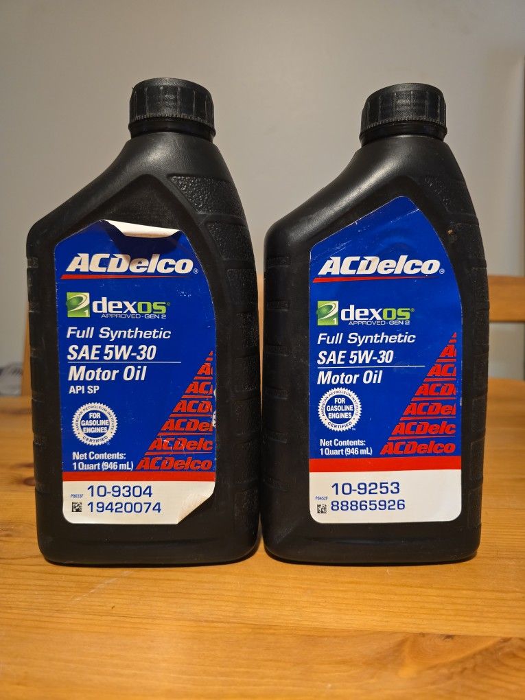 ACDelco 5W-30 Full Synthetic Motor Oil – 2 Bottles (Unopened