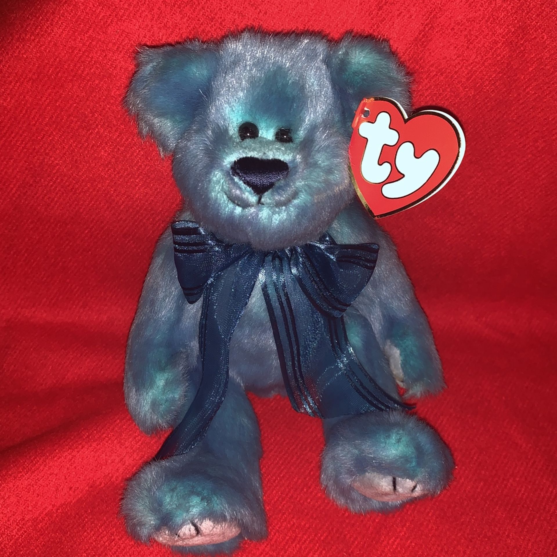 Ty AZURE BLUE bear Attic Treasures Collection, Tag/tash, Collection Item