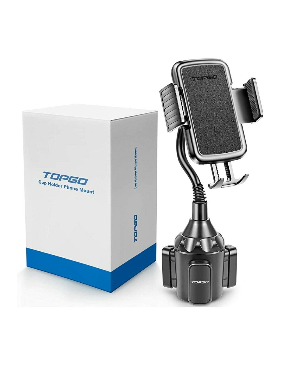 TOPGO Cup Holder Phone Mount Universal Adjustable Gooseneck Cup