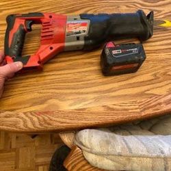 Milwaukee Sawzall Reciprocating Cordless Saw $120 Includes Battery 