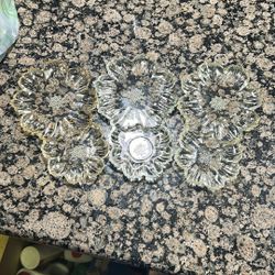 Glass Antique Flower Decorations With Sparkle