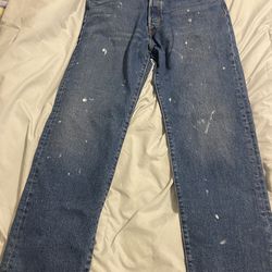 REDUCED New Levi 501 ‘93 Straight Splatted Wash Jeans size 36 $45 OBO