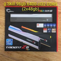 Gskill 96gb (2x48gb) DDR5 Memory TRIDENT Z RGBram 6400mhz CL32
