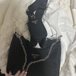authentic prada bag and wallet 