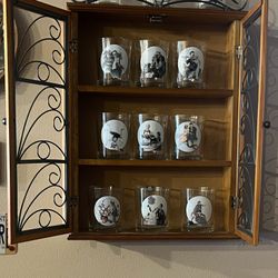 1(contact info removed) Vintage Norman Rockwell (12) glasses “the Saturday evening post “