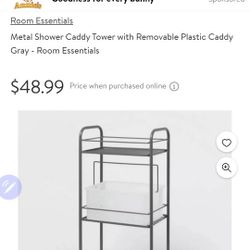 Room Essentials

2 Black Metal Shower Caddy 