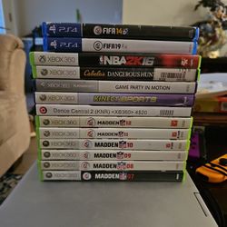 Xbox 360 & Playstation 4 Video Games