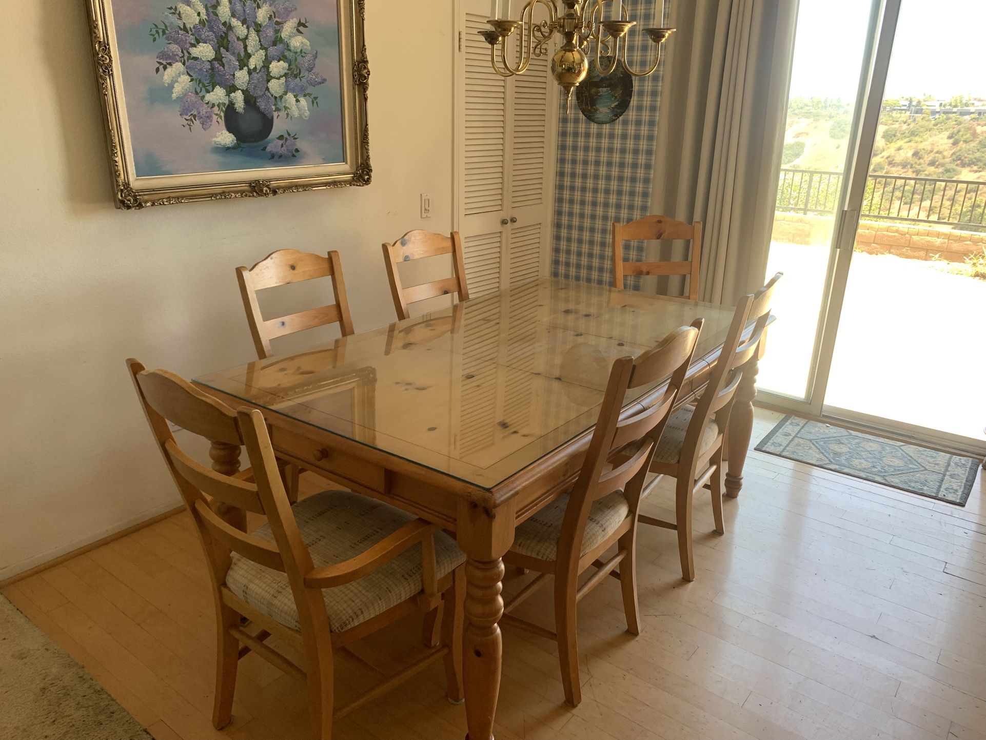 Wood Dining table with Chairs