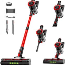 Brandnew Cordless Stick Vacuum Cleaner, 38Kpa Powerful Suction Vacuum Cleaner with LED Headlight, Detachable Battery, 8-in-1 Lightweight Handheld Vacu