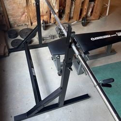 Weight Bench - Rack - Barbell - Curl Bar - Hand Weights - Package Deal 