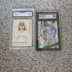 2 Graded Baseball Card Lot 