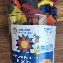 New Learning Resources Wood Pattern Blocks